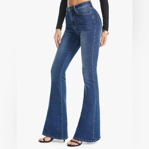 Women's Flying Banana Flare Jeans Y2K
